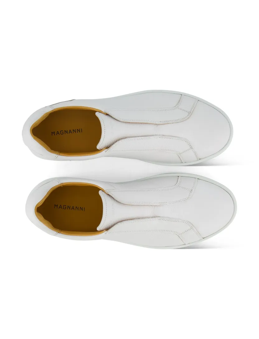 instappers leer wit Magnanni met witte zool