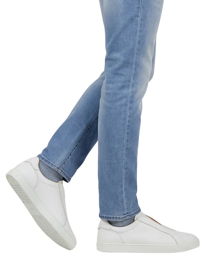 instappers leer wit Magnanni met witte zool