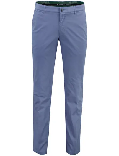 M.E.N.S. blauwe pantalon M.E.N.S. Madison flatfront model normale fit