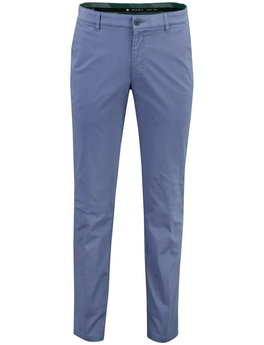 blauwe pantalon M.E.N.S. Madison flatfront model normale fit