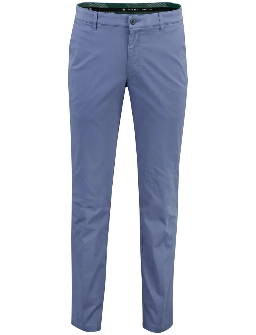 blauwe pantalon M.E.N.S. Madison flatfront model normale fit