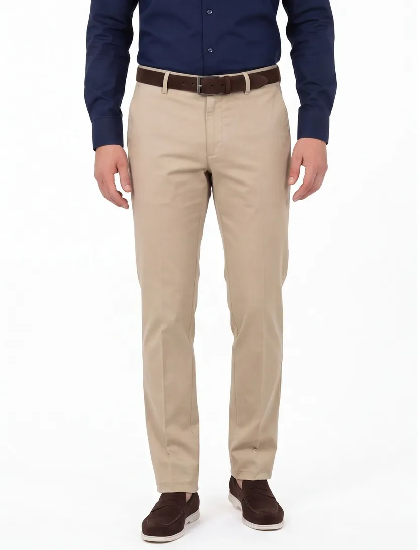 Broek M.E.N.S. Madison camel normale fit