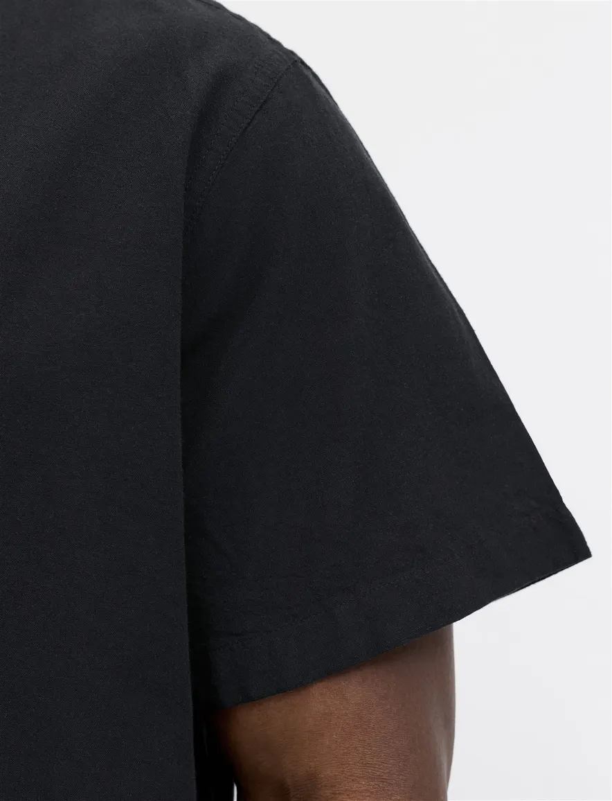 Jack & Jones Plus Size overhemd korte mouw zwart