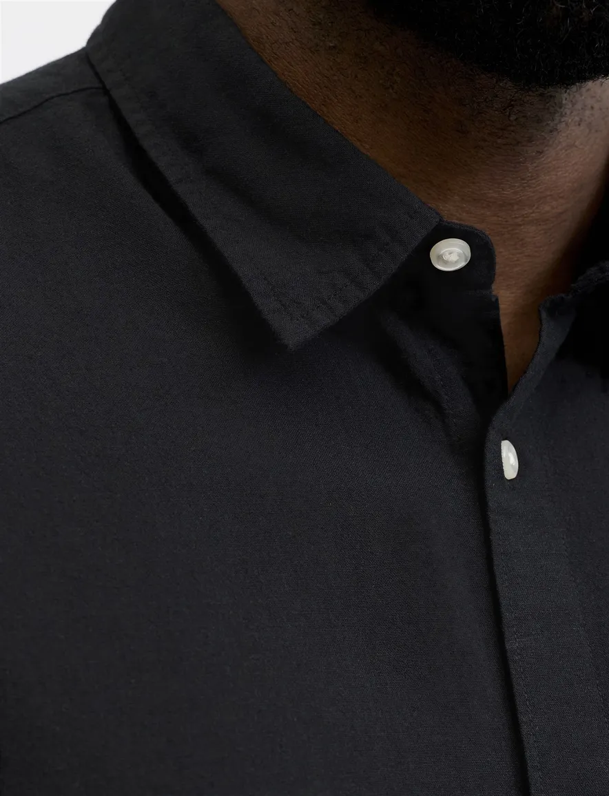Jack & Jones Plus Size overhemd korte mouw zwart