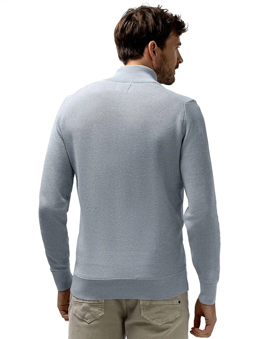State of Art half zip trui lichtblauw jersey