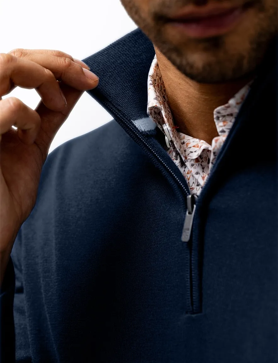 Half zip trui donkerblauw State of Art