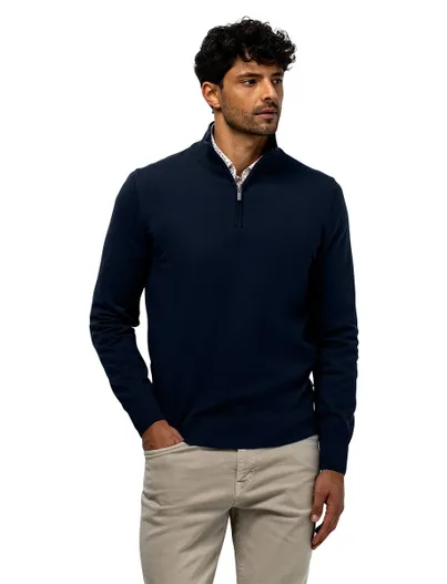 State of Art State of Art half zip trui donkerblauw