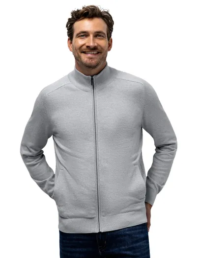 State of Art Sweatvest State of Art grijs regular fit