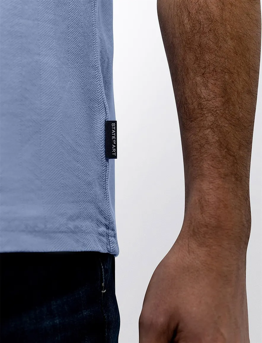 State of Art T-shirts blauw strepen textuur