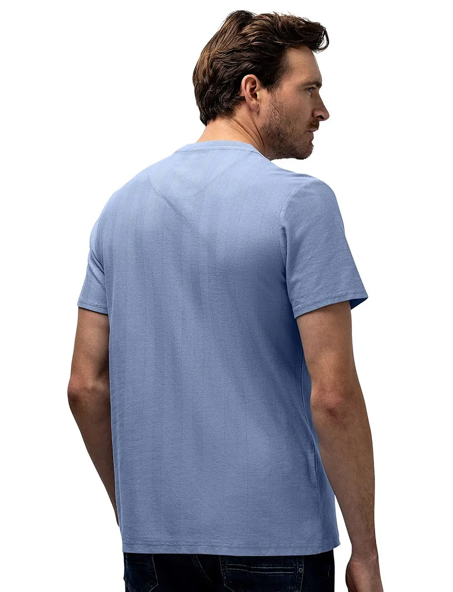 State of Art T-shirts blauw strepen textuur