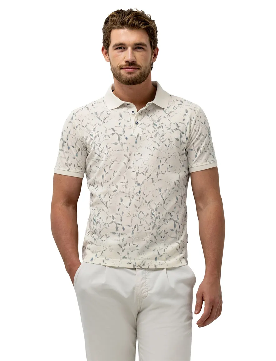 State of Art poloshirt creme print