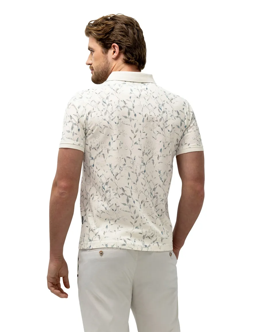 State of Art poloshirt creme print