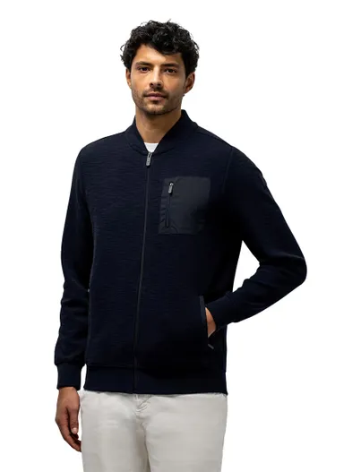 State of Art Regular fit donkerblauw sweatvest State of Art