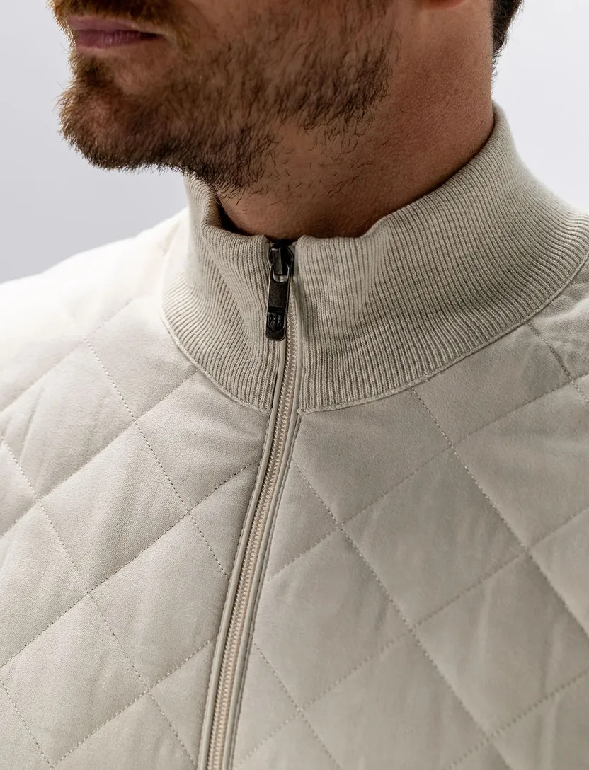 Outdoor vest State of Art gemêleerd beige regular fit