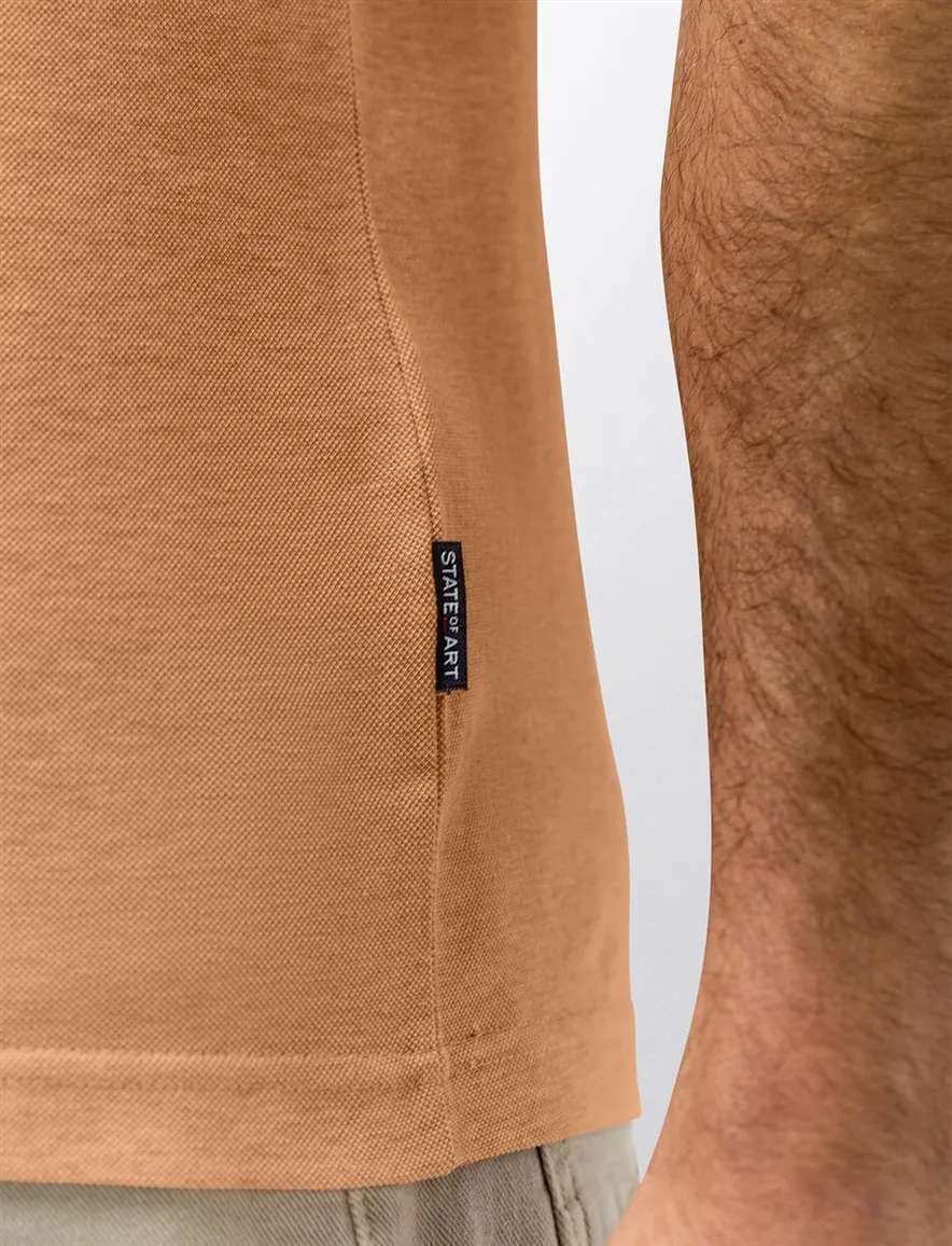 State of Art Regular Fit poloshirt oranje gemeleerd