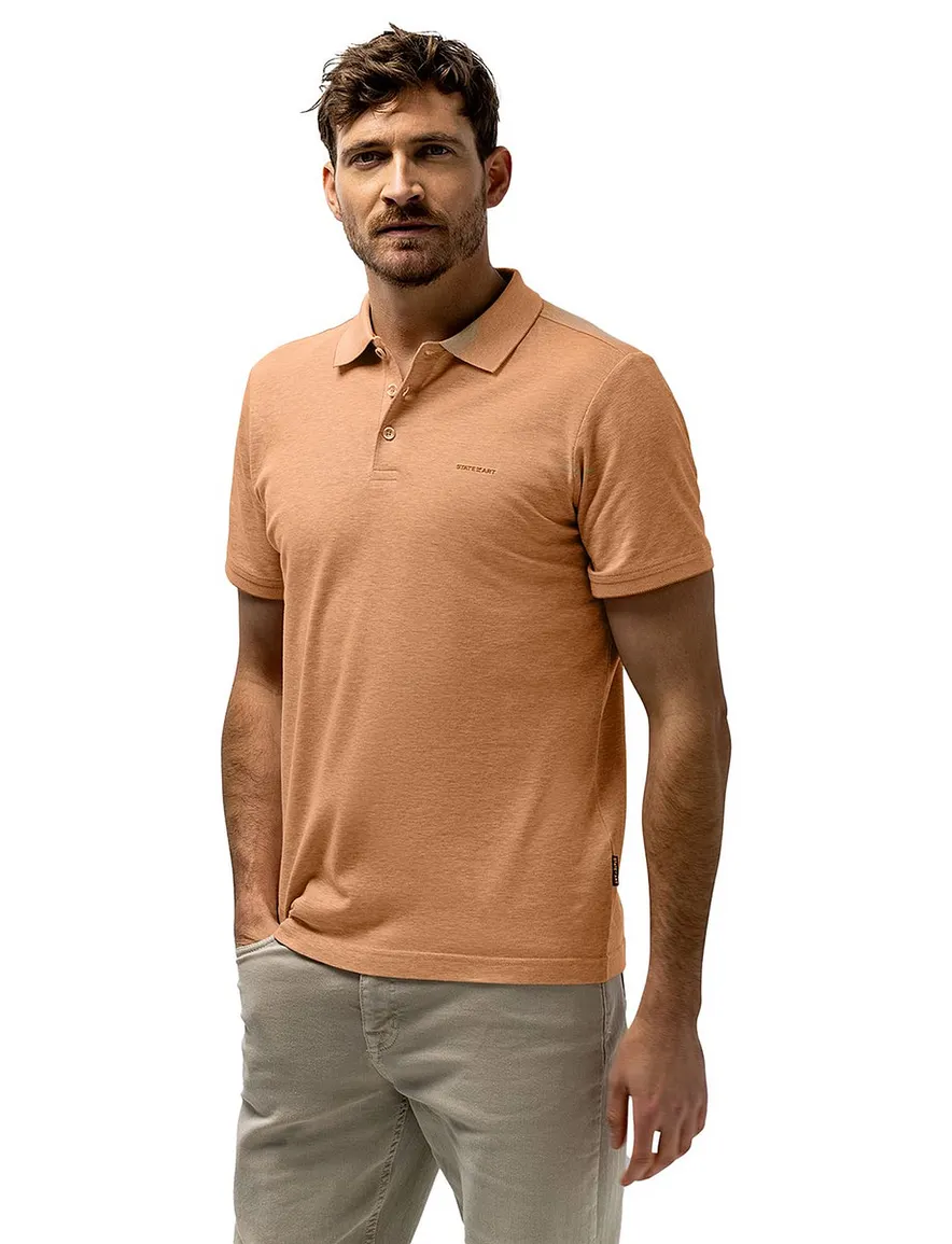 State of Art poloshirt oranje Regular Fit katoen