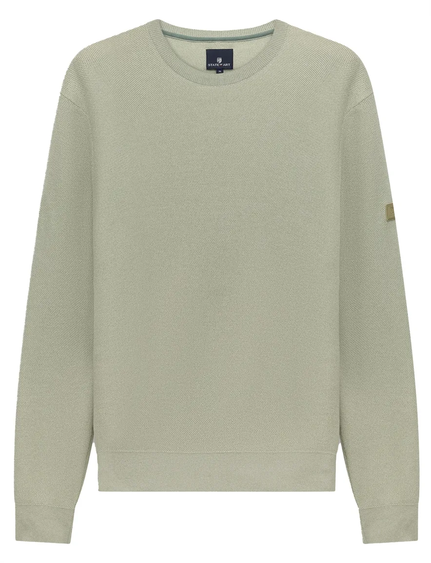 State of Art trui groen regular fit