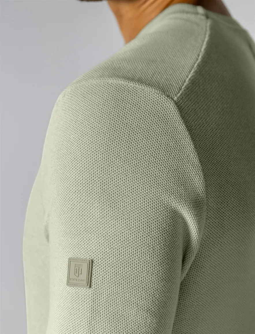 State of Art trui groen regular fit