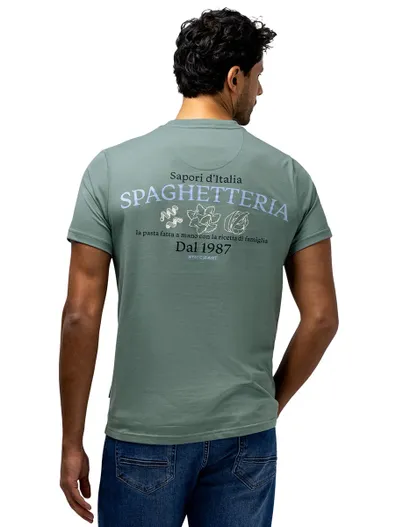 State of Art Zeegroen t-shirt backprint State of Art normale fit