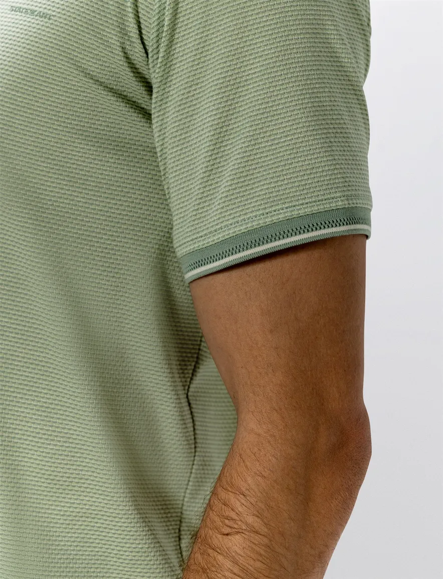 State of Art poloshirt groen katoen