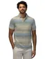 Poloshirt State of Art gebreid groen blauw