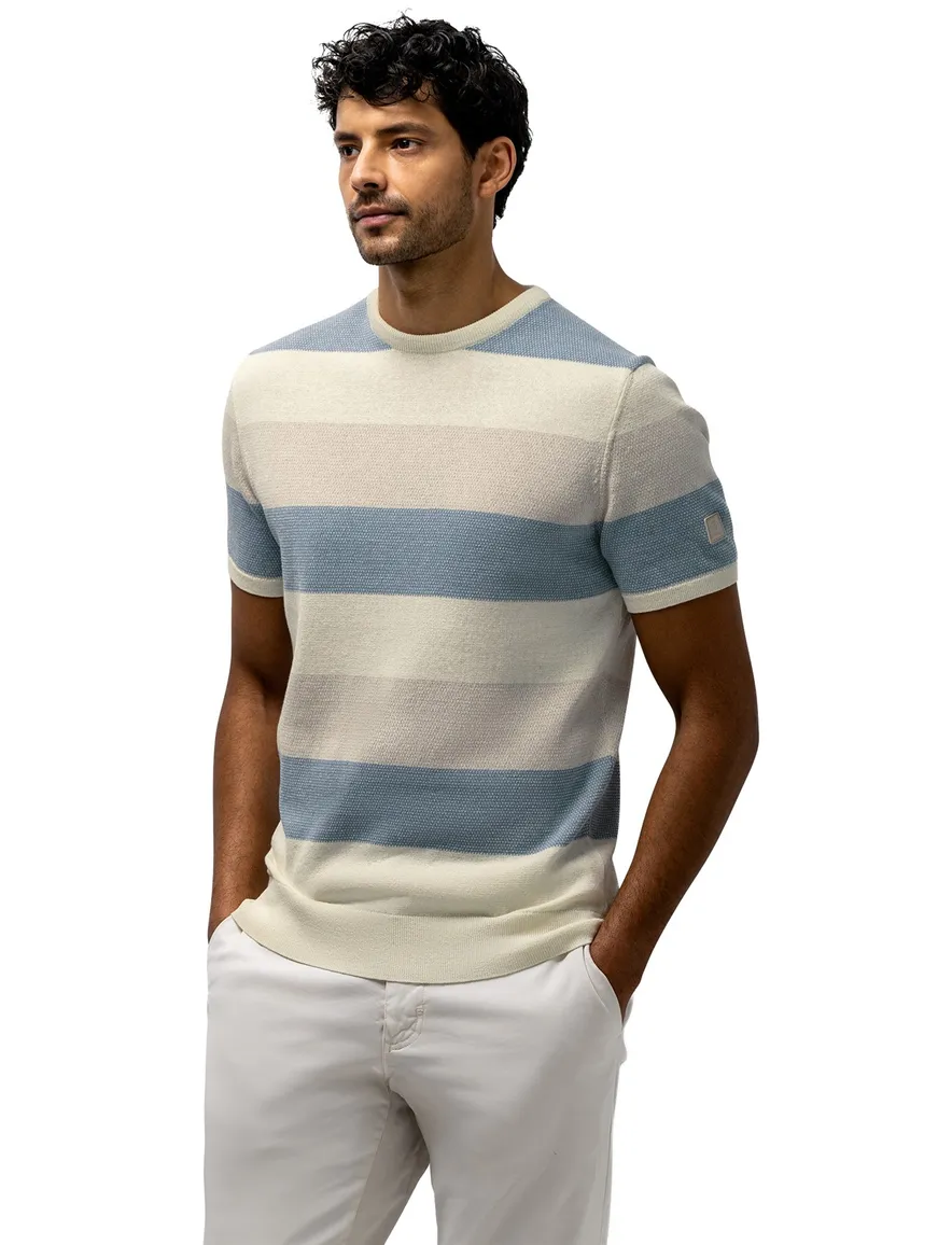 Regular gestreept fit T-shirt blauw State of Art