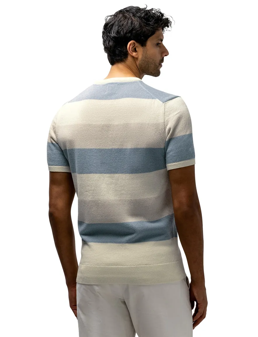 Regular gestreept fit T-shirt blauw State of Art