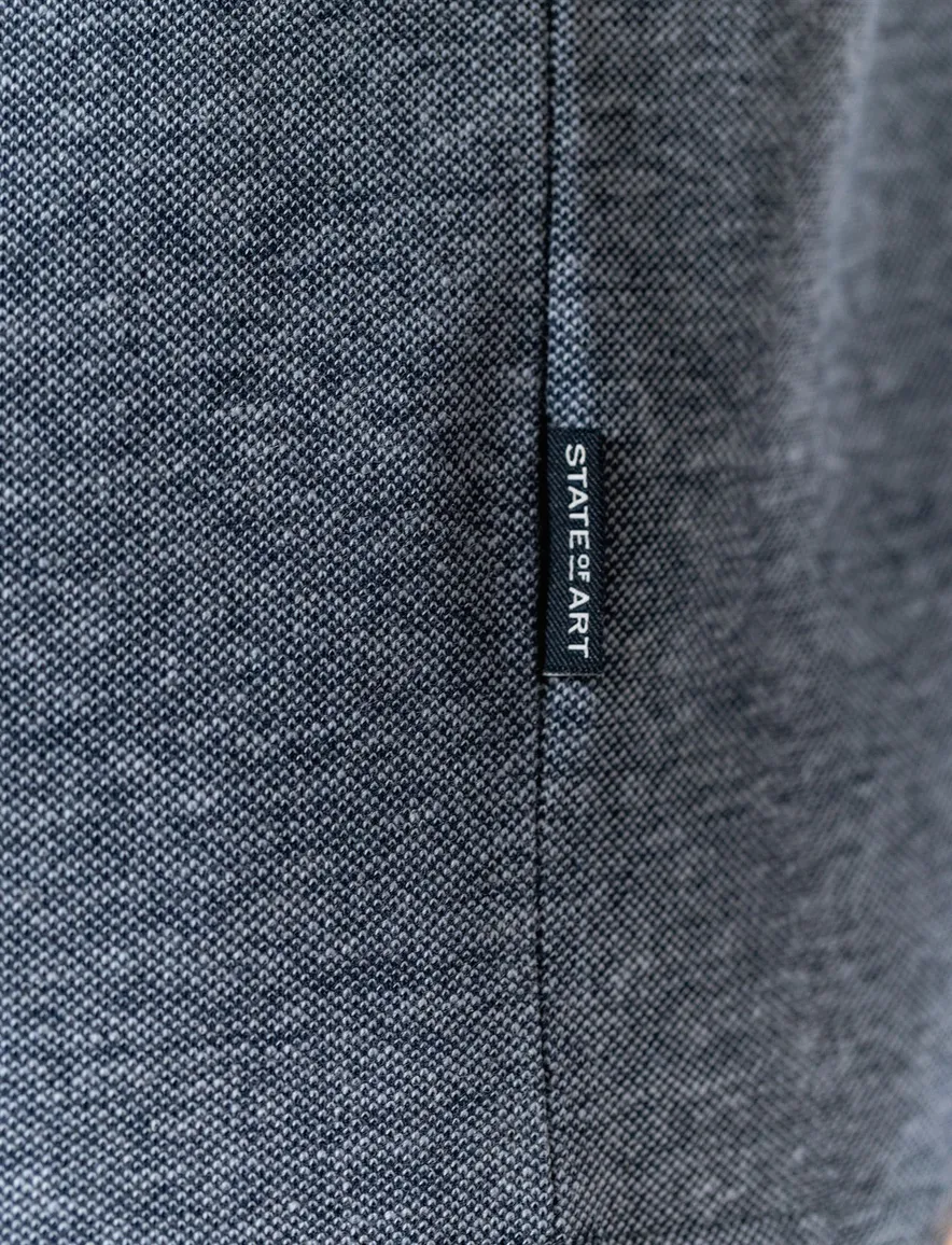 Poloshirt State of Art blauw 3 knoops