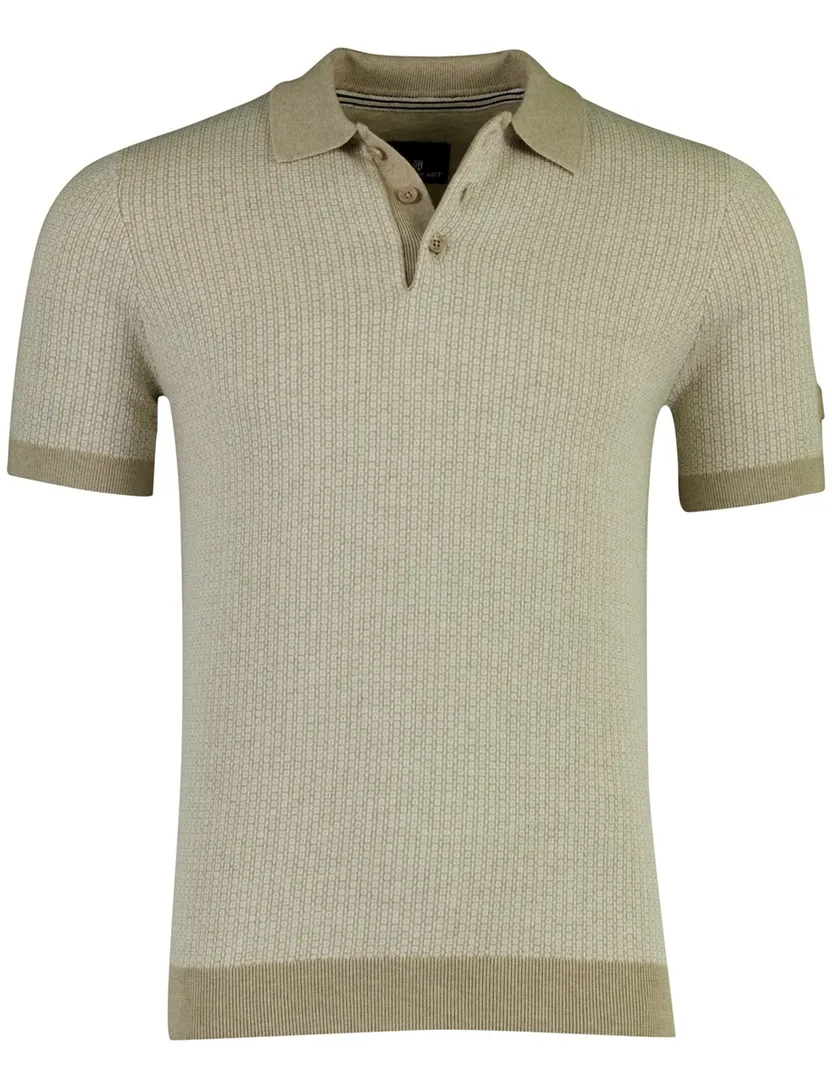 Polo beige printje State of art normale fit