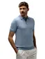State of Art polo lichtblauw gebreide print
