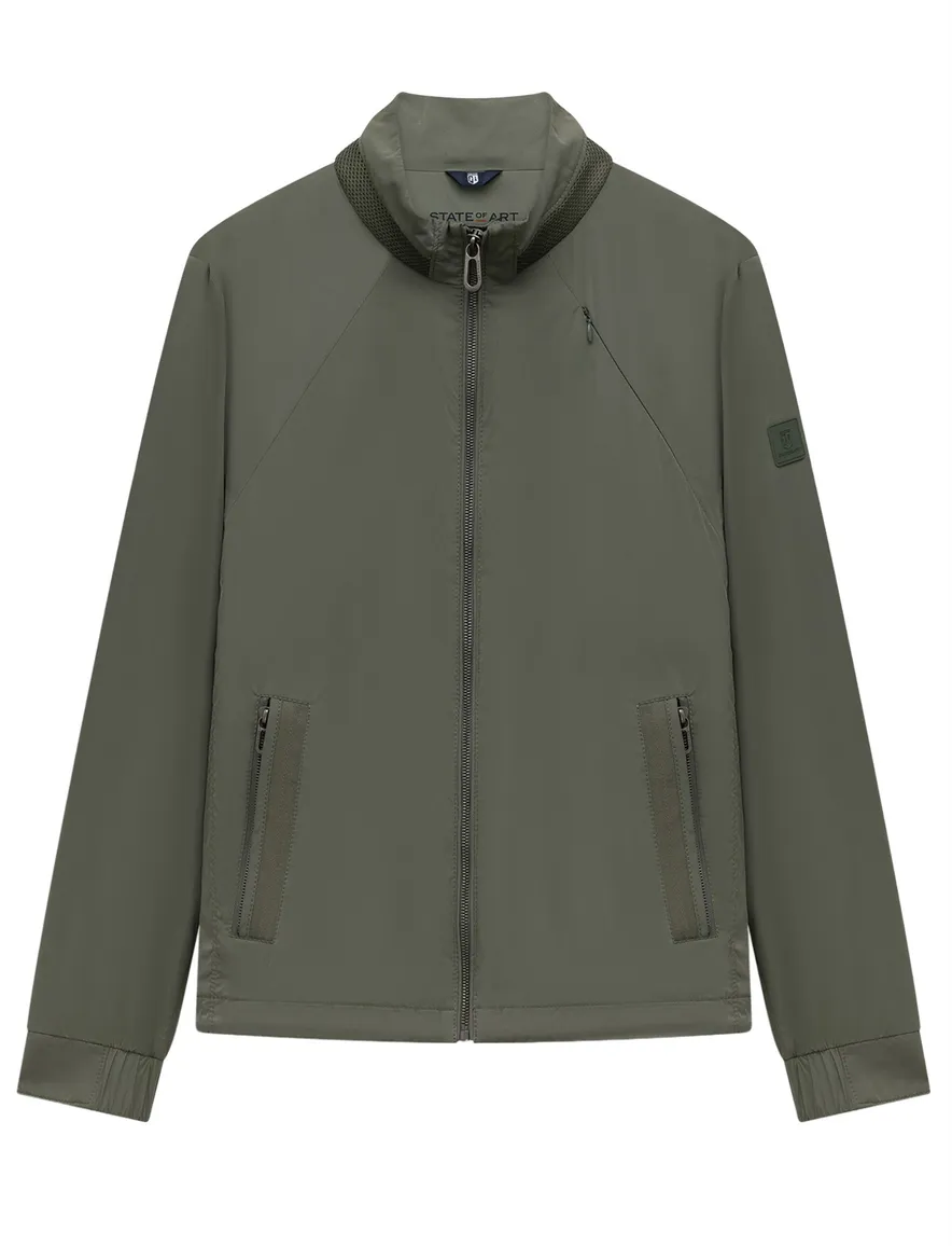 Groen windjack State of Art regular fit