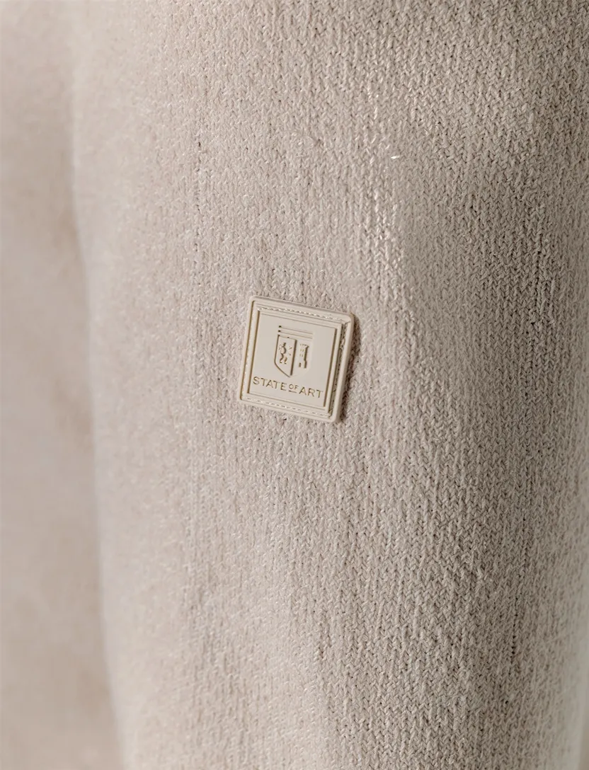 Half zip trui State of Art lange mouw creme