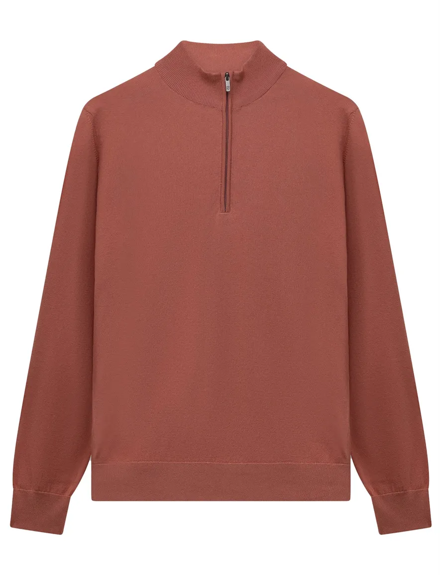 State of Art halfzip trui roze