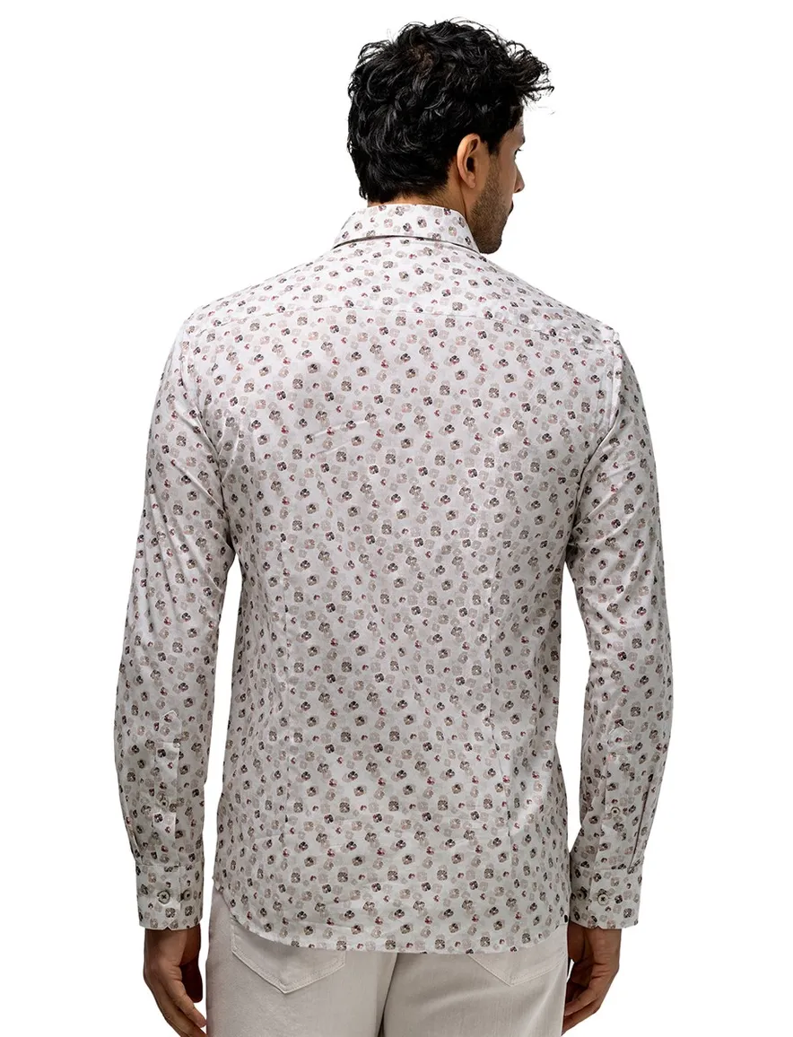 State of Art overhemd wit geprint button-down boord