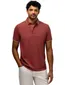 State of Art Regular Fit polo rood gemêleerd 3 knoops casual