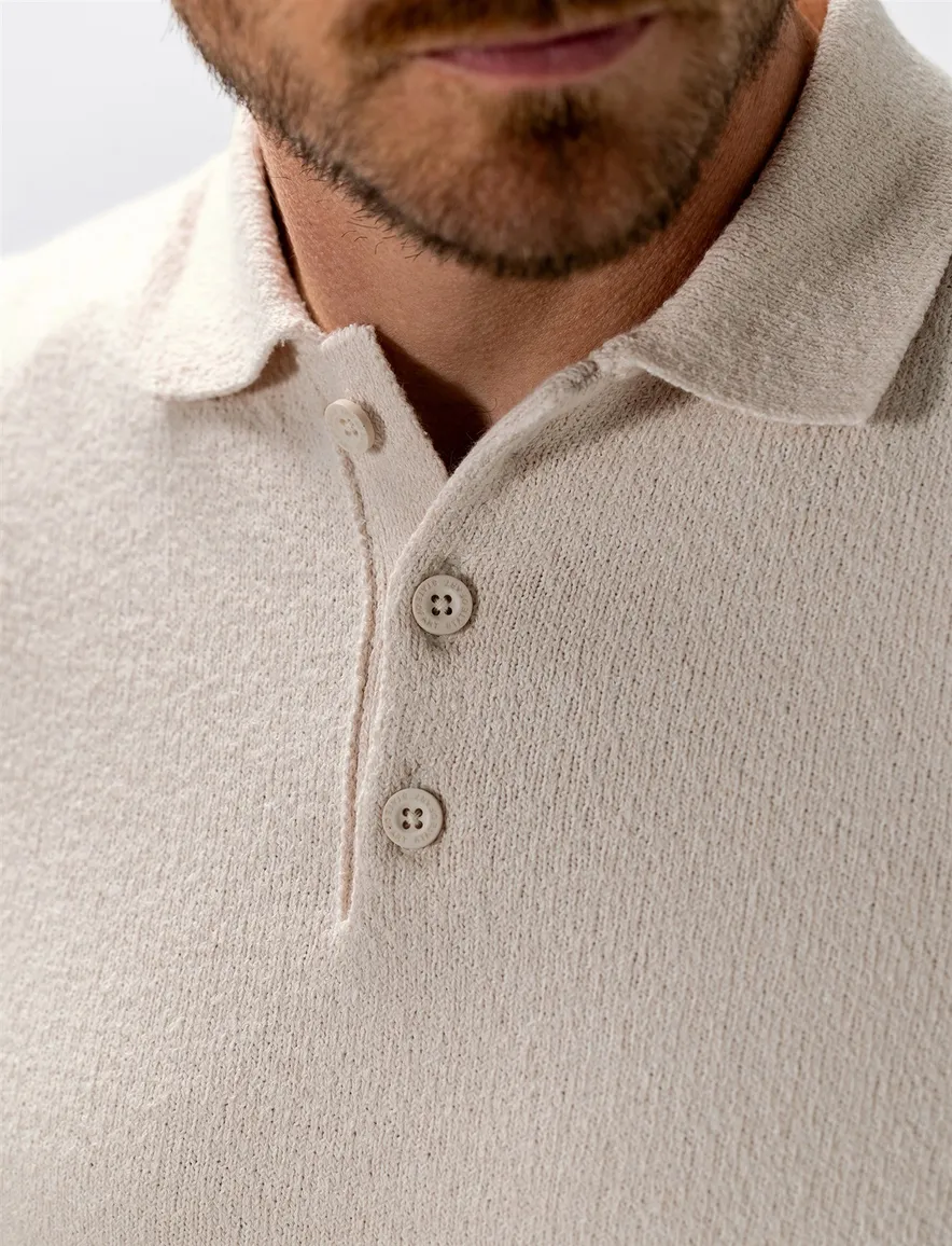 Korte mouw State of Art polo creme