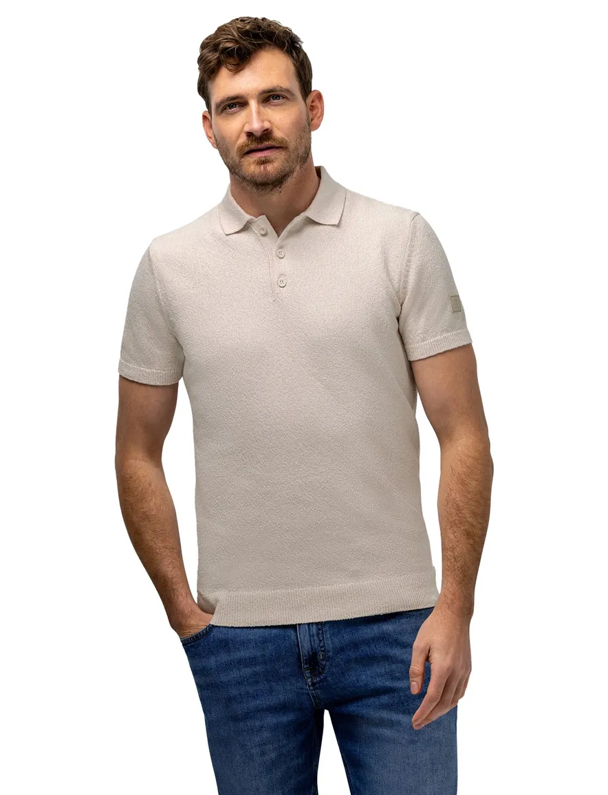 Korte mouw State of Art polo creme