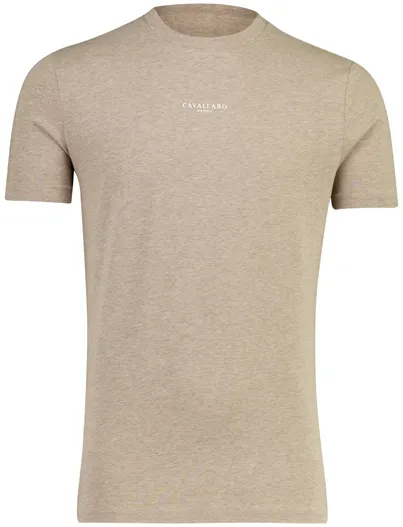 Cavallaro T-shirt Cavallaro Bari tee ronde hals lichtbruin