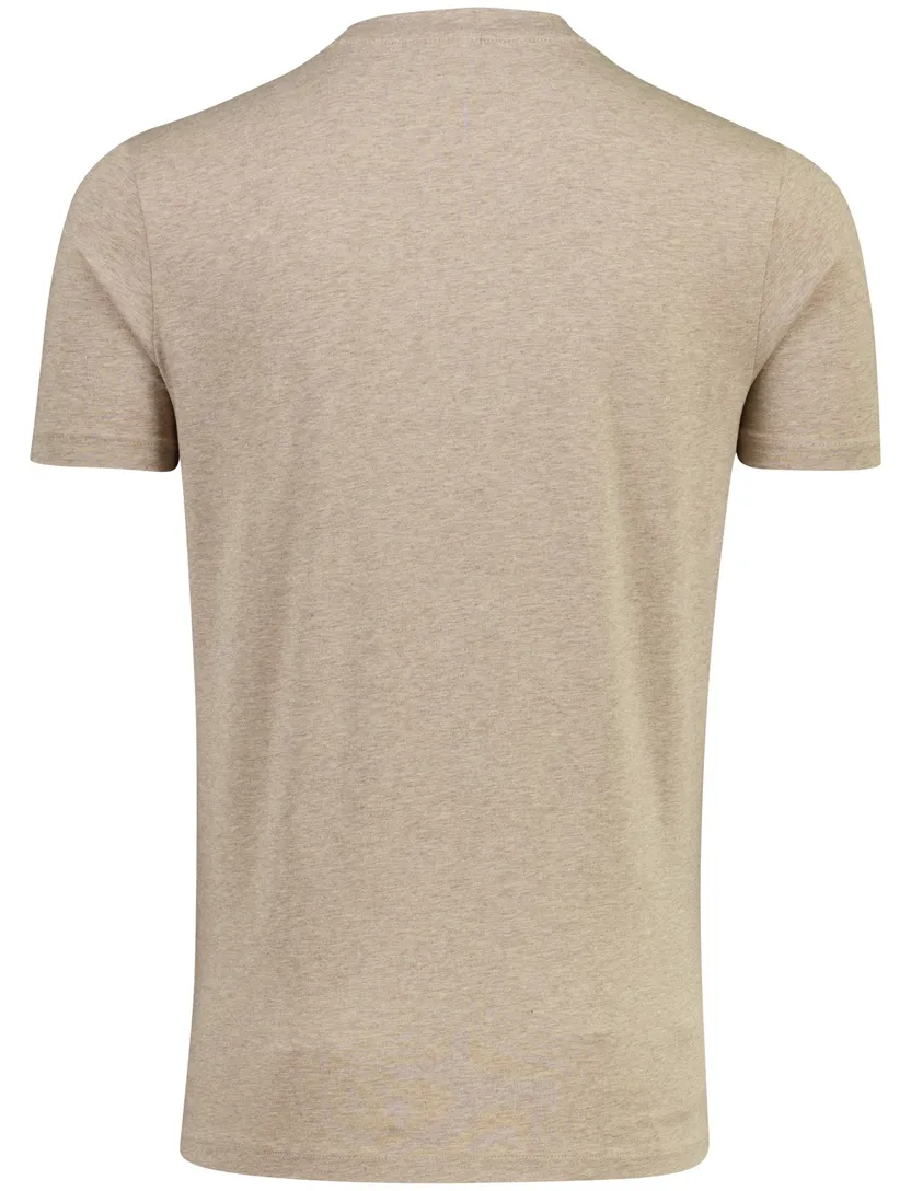 Lichtbruin t-shirt Cavallaro Bari tee ronde hals