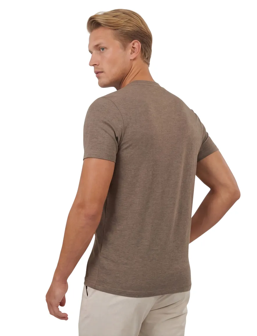 Cavallaro Baroni t-shirt bruin gemeleerd