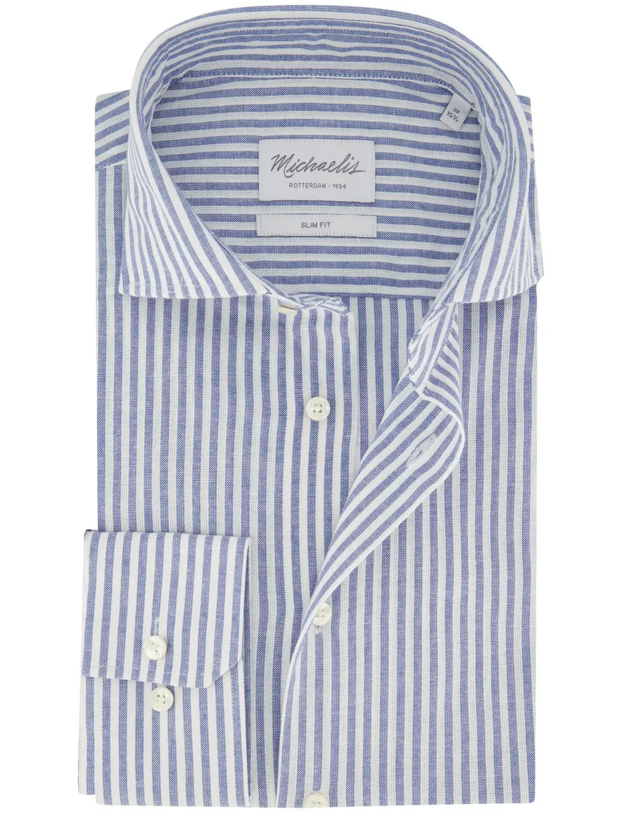 Overhemd Michaelis blauw SHIRT CUTAWAY SF SCC BLUE