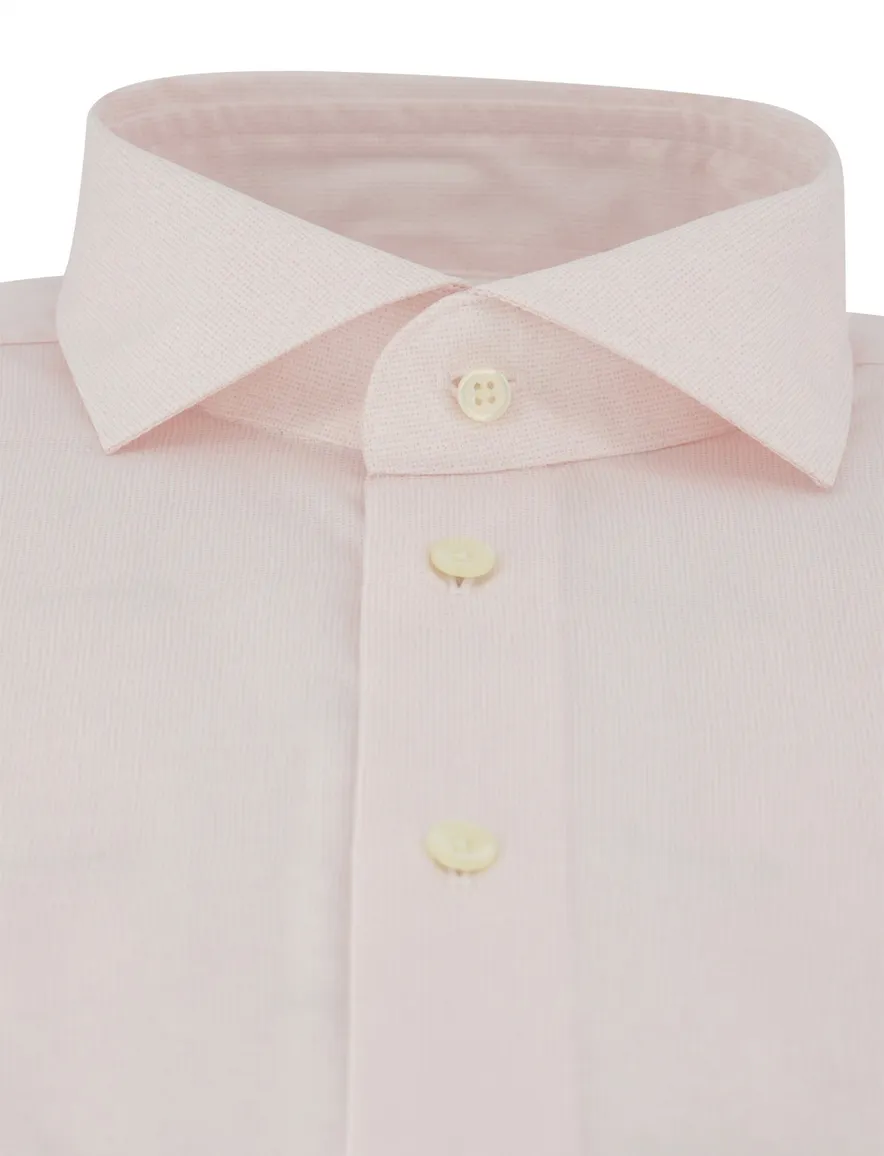 Strijvrij overhemd roze Michealis slim fit wide spread boord