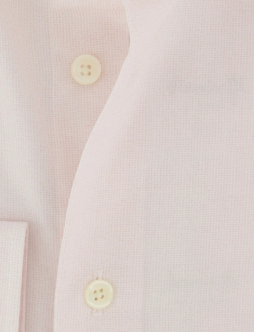 Strijvrij overhemd roze Michealis slim fit wide spread boord