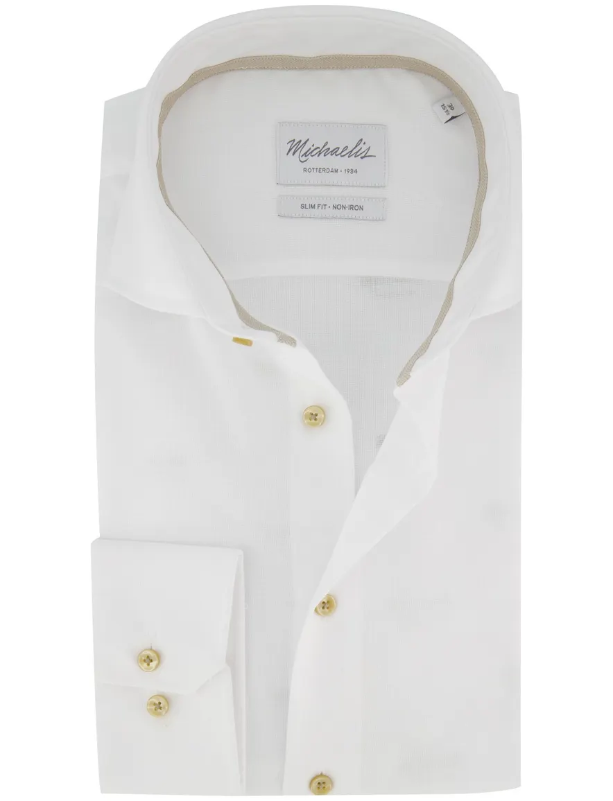 Wit overhemd Michaelis slim fit cutaway boord