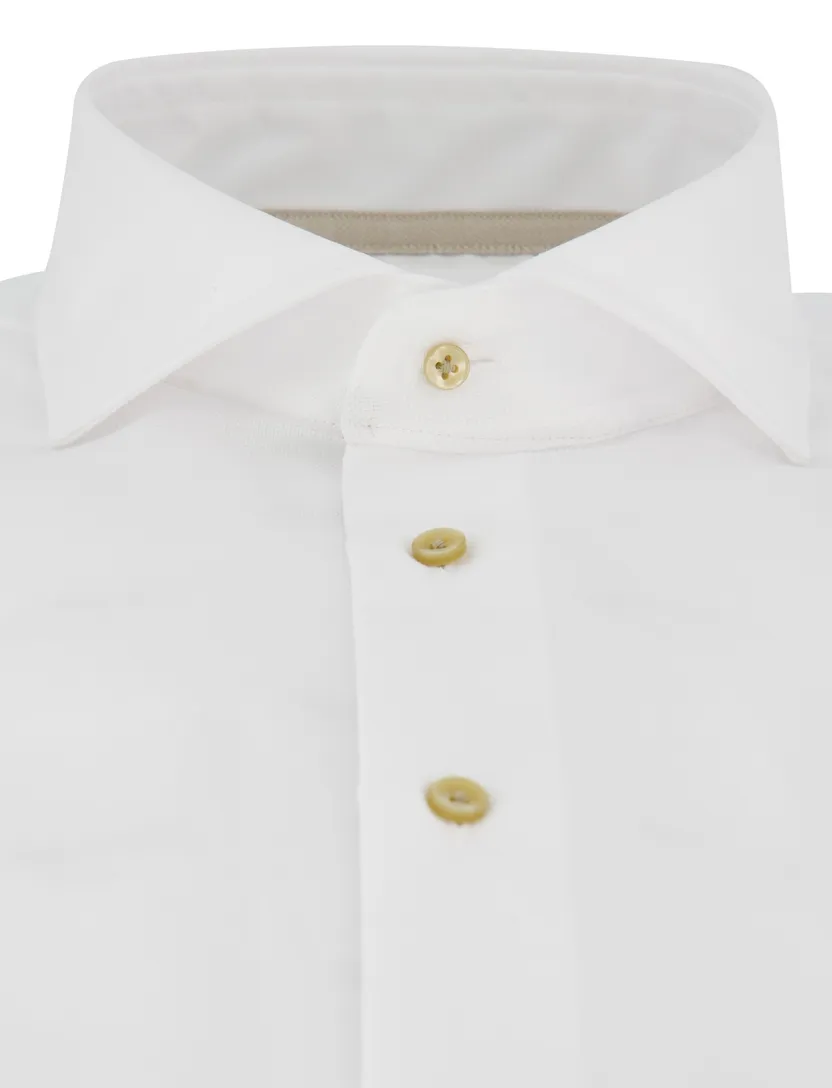 Overhemd Michealis slim fit wit strijkvrij