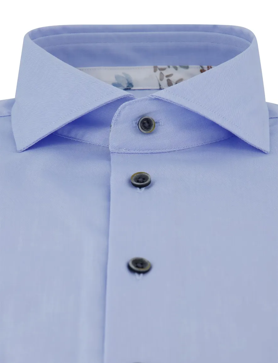 Strijkvrij slim fit overhemd Michealis lichtblauw cutaway boord