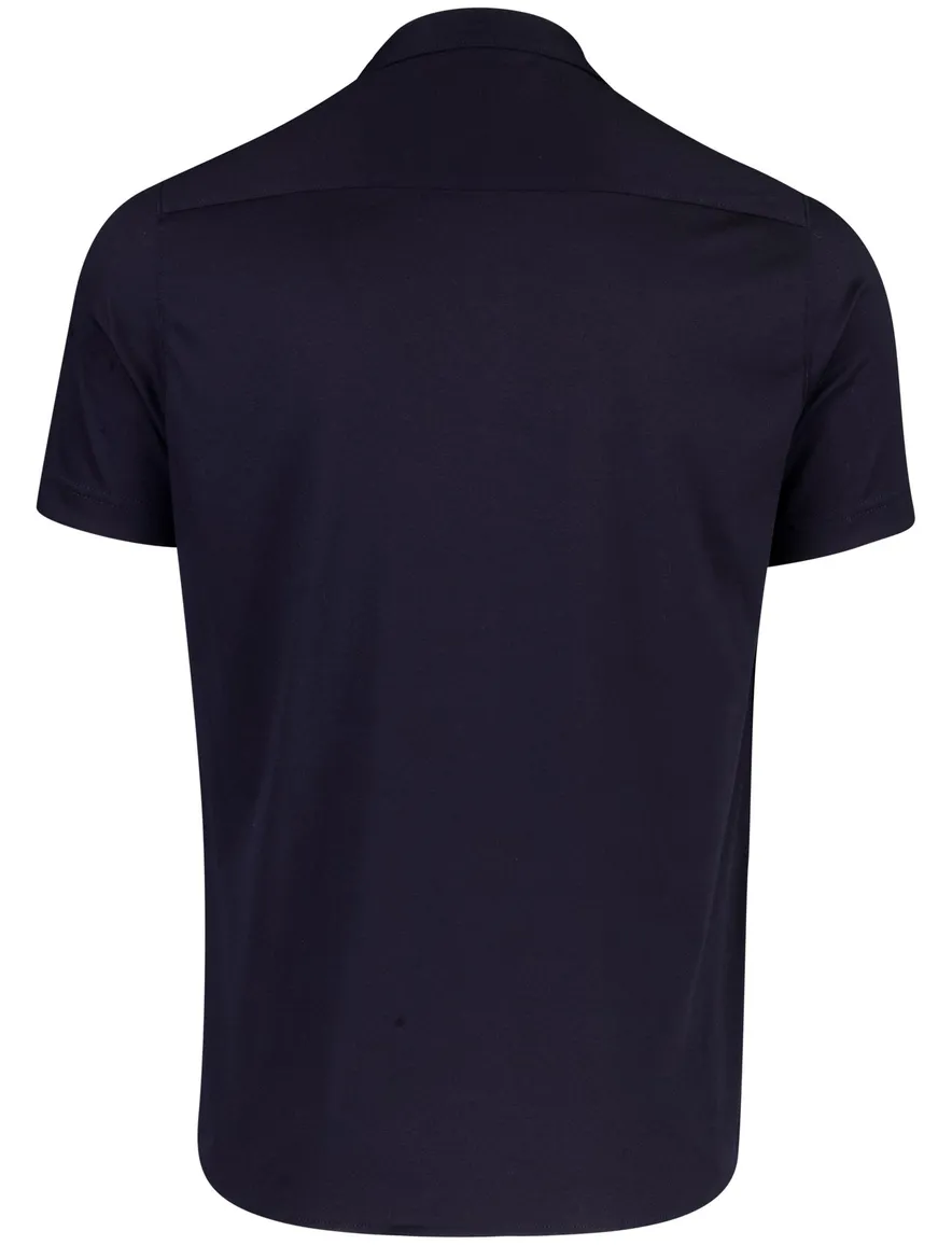 Desoto Regular Fit overhemd donkerblauw katoen