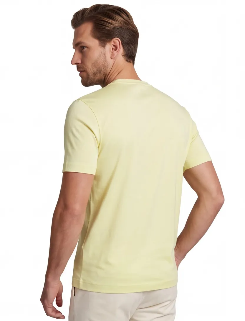 Desoto t-shirt geel 100% katoen ronde hals