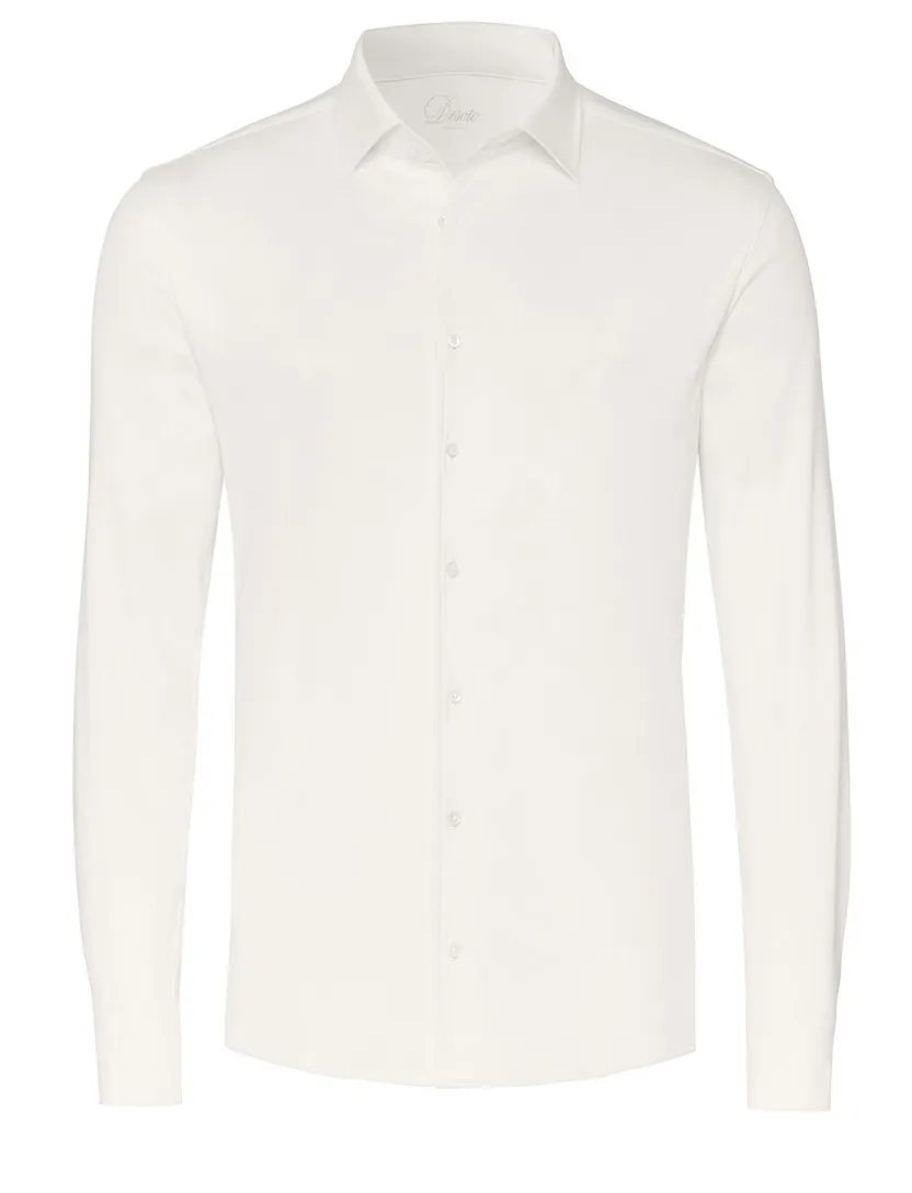 Crème overhemd Desoto Luxury Tailored Fit wide spread boord