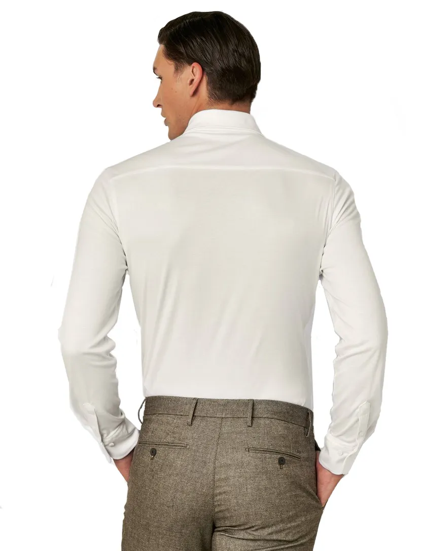 Crème overhemd Desoto Luxury Tailored Fit wide spread boord